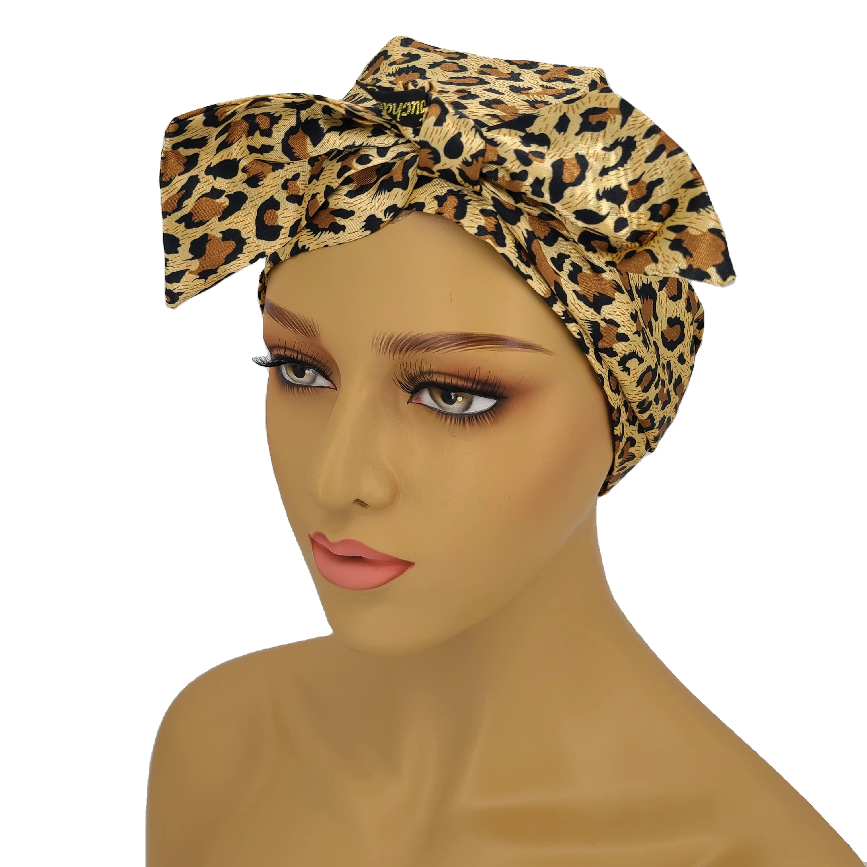 Factory Wholesale Customized Logo Silk Women Headband Satin Edge Laying Scarf Wrap Silky Satin Edge Scarves for Lace Frontal Wig