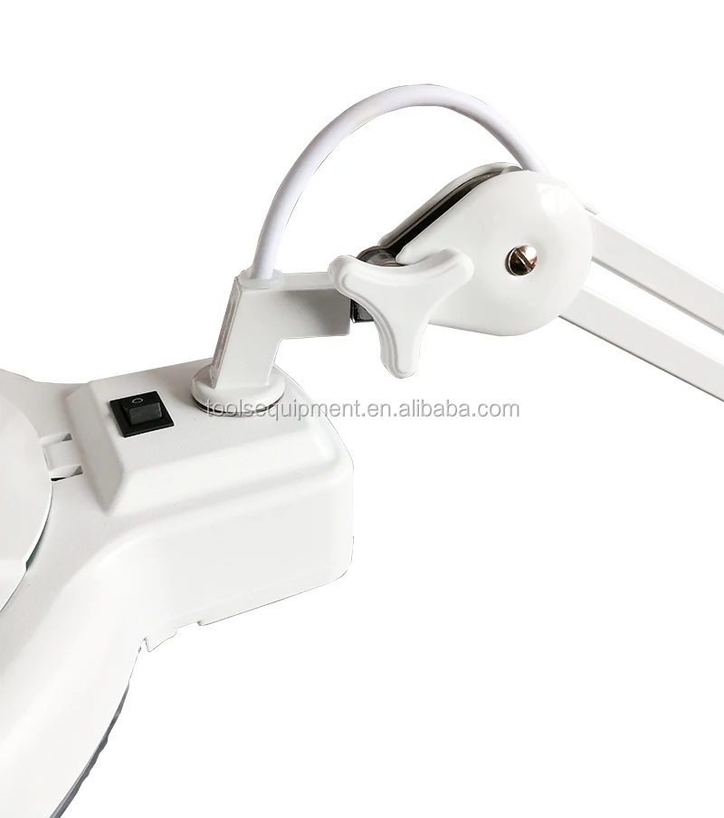 Table Desk Glass LED Magnifying Lamp with Clamp Mount