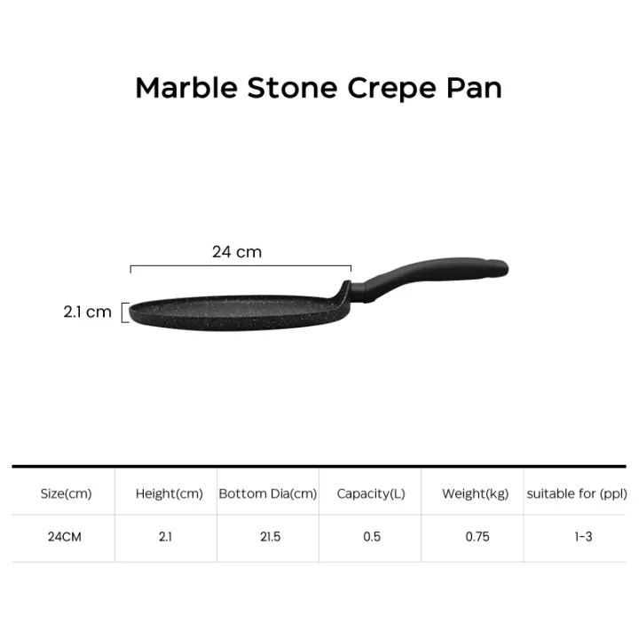 Cheap 25CM Aluminum Marble Coating Ceramic Round Induction Non Stick Baking Egg Fry Grill Crepe Pizza Pan