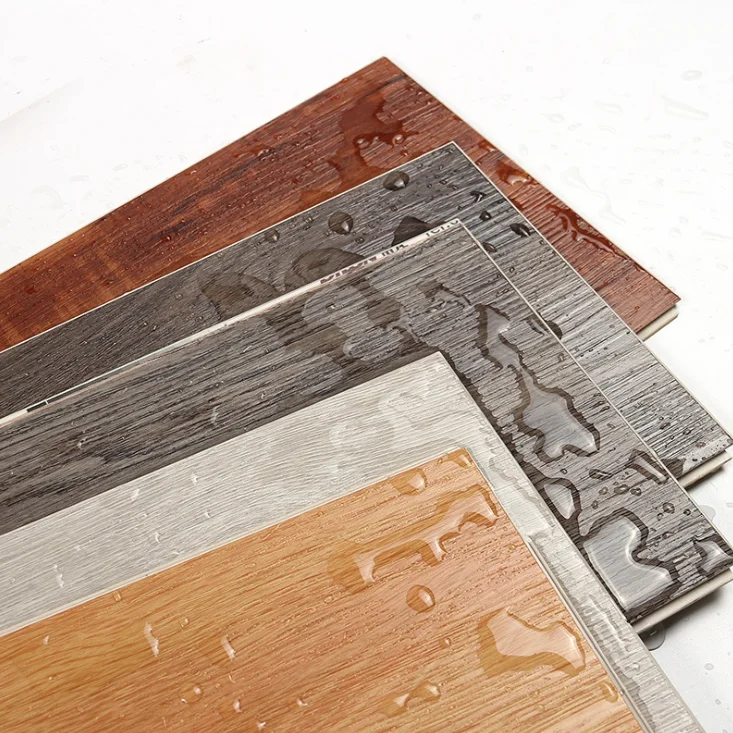 High Quality Luxury Fireproof Non-Slip Stone Marble Wood Grain Design Plastic Waterproof Vinyl Tiles Sheet SPC Plank Flooring