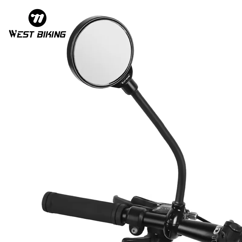 Зеркало заднего вида WEST BIKING алюминиевое вращающееся на раму для горных велосипедов шоссейных