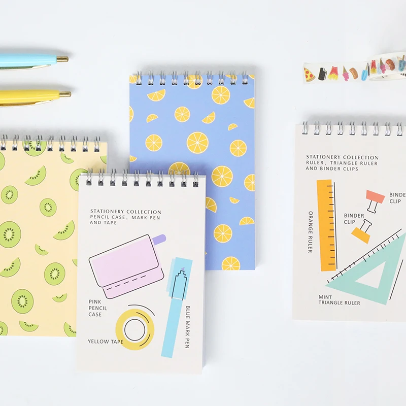 Office School Supplies Mini Pocket Top Spiral Bound Cute Stationery Hardcover Memo Pad To Do List Notepad
