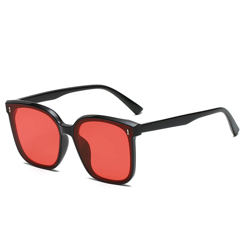 Sunshade ins style super star retro basic unisex shades metal rice nail UV400 protective big square oversized sunglasses