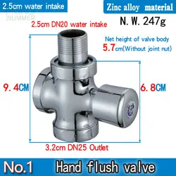 Zinc alloy chrome toilet flush valve flush button Button Type Operated Water Saving Time Delay Flush Valve for Toile
