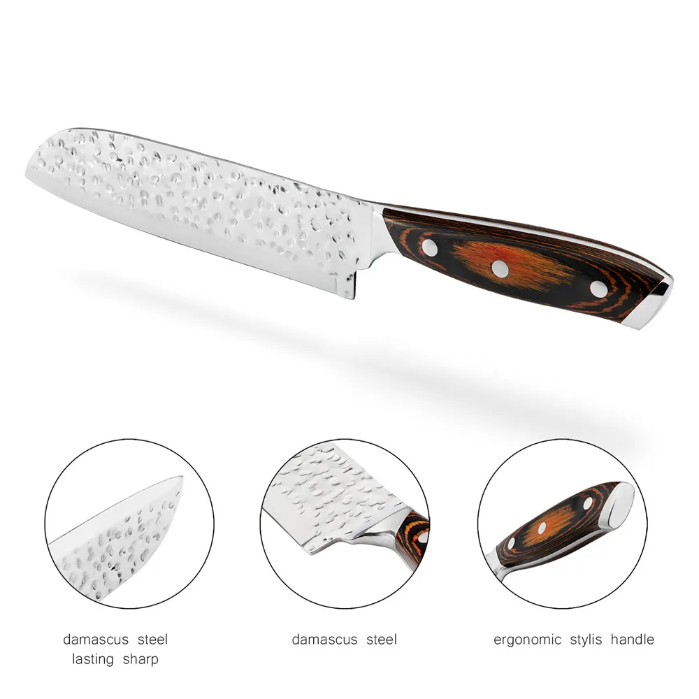 7 inch Santoku knife professional stainless steel kitchen knives cooking Japanese chef knife with box