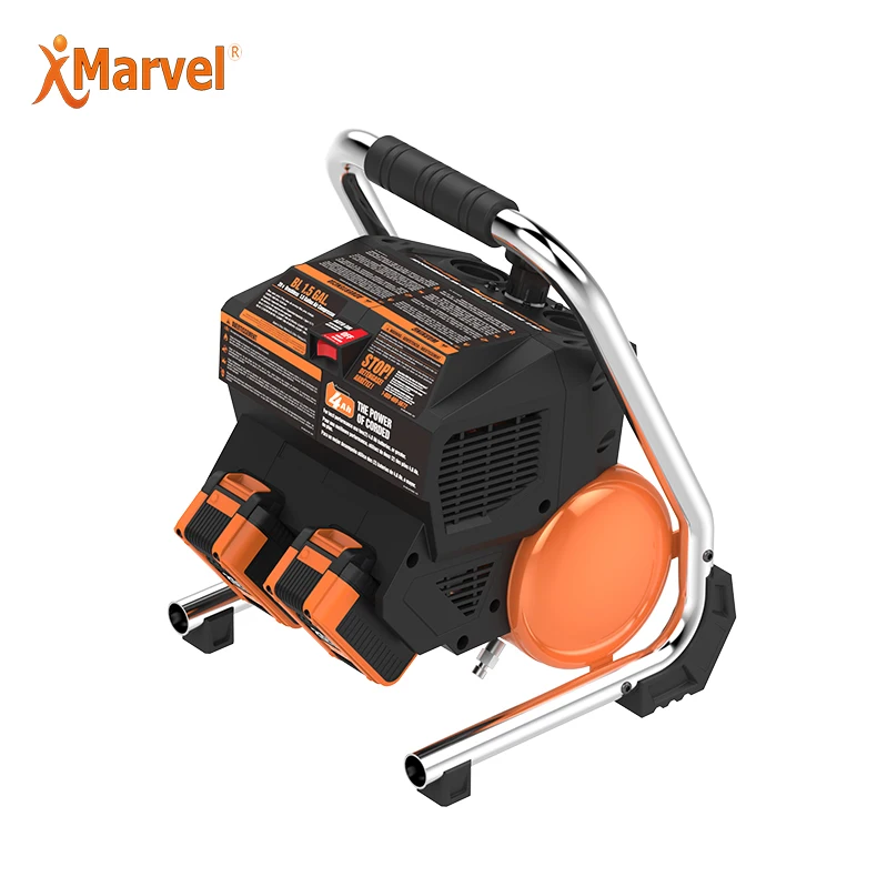 
 MARVEL перезаряжаемый бесщеточный двигатель 1,5 галлонов 120 PSI 4,0/5.0AH беспроводной Перезаряжаемый ручной автомобильный воздушный компрессор  