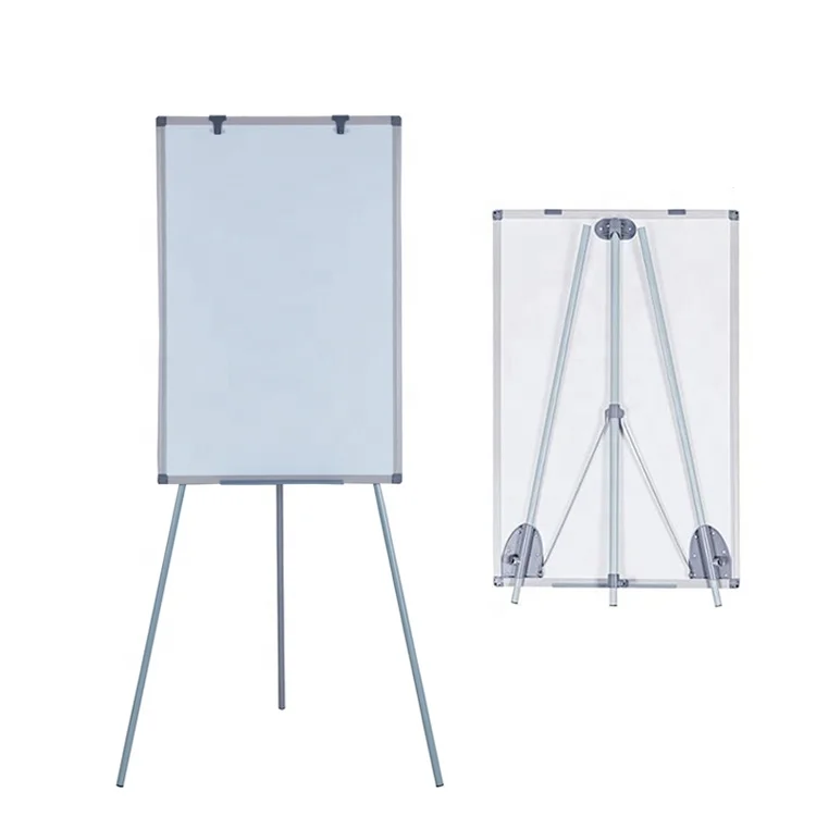 
Office supplies foldable magnetic dry erase writing whiteboard flipchart stand height adjustable tripod flip chart easel 