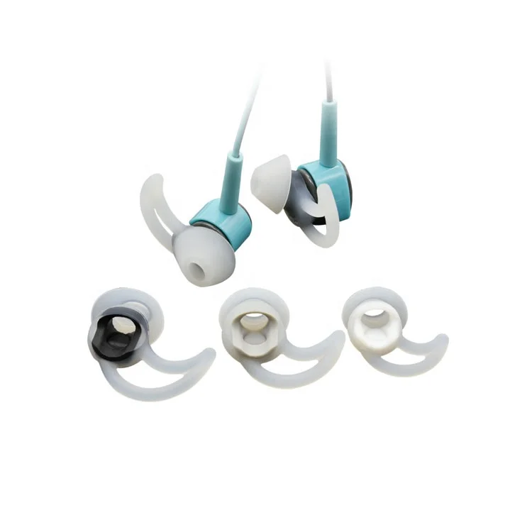 HZ-061 Silicone Replacement Double Color Anti Skid Earbud Tip Earpad Ear Hook for Earphone cover Earphone Hang