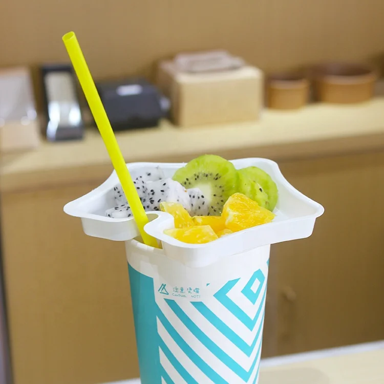  LOKYO beverage share cup top take away food container fruit tray disposable plastic