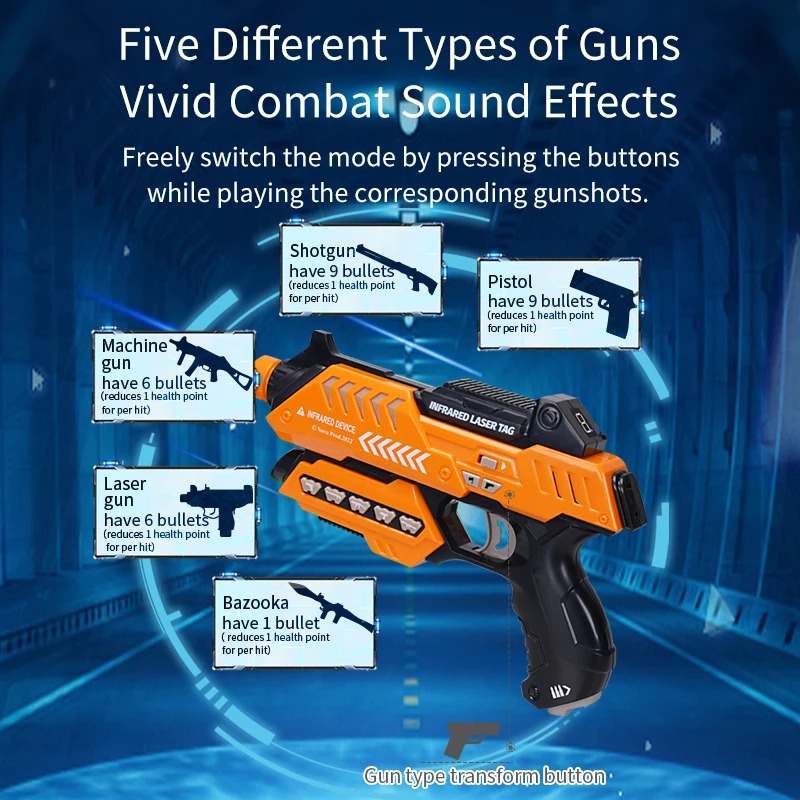 FIVE STAR 2024 Hot Selling Role Play Children Toys Outdoor Battle Game Plastic Laser shooting Gun Toy for Kids