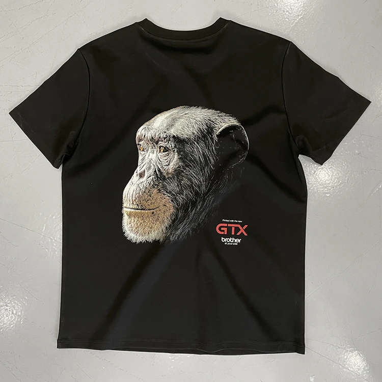 Custom Heavyweight T-shirt Polyester Spandex Breathe Oversized Brother GTX Pro DTG Oversized Graphic T Shirt For Men