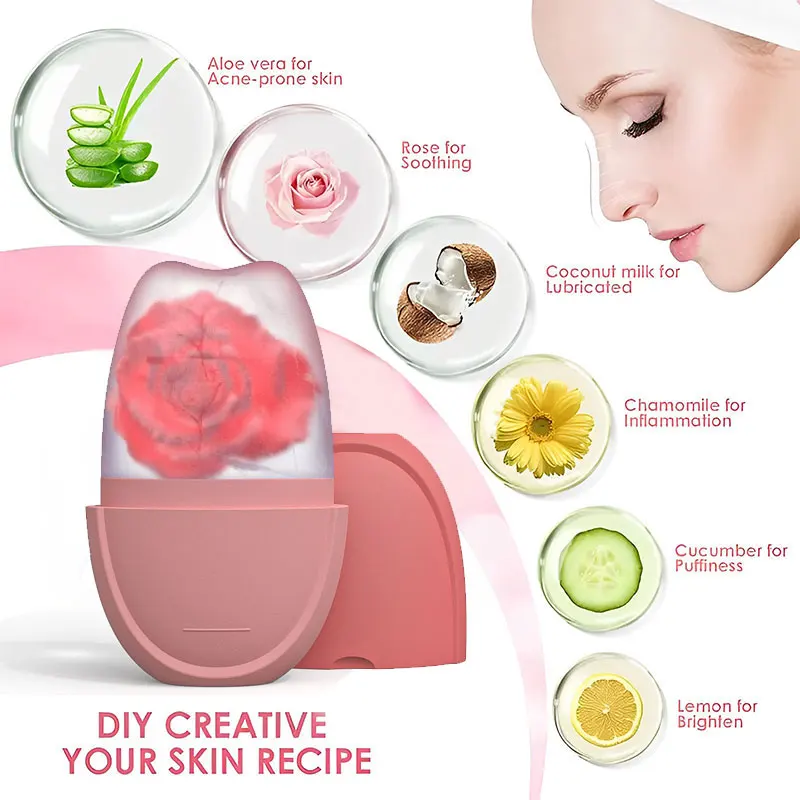 Mini silicone ice cube face ice roller massage roller tool for Face Cooling Mold