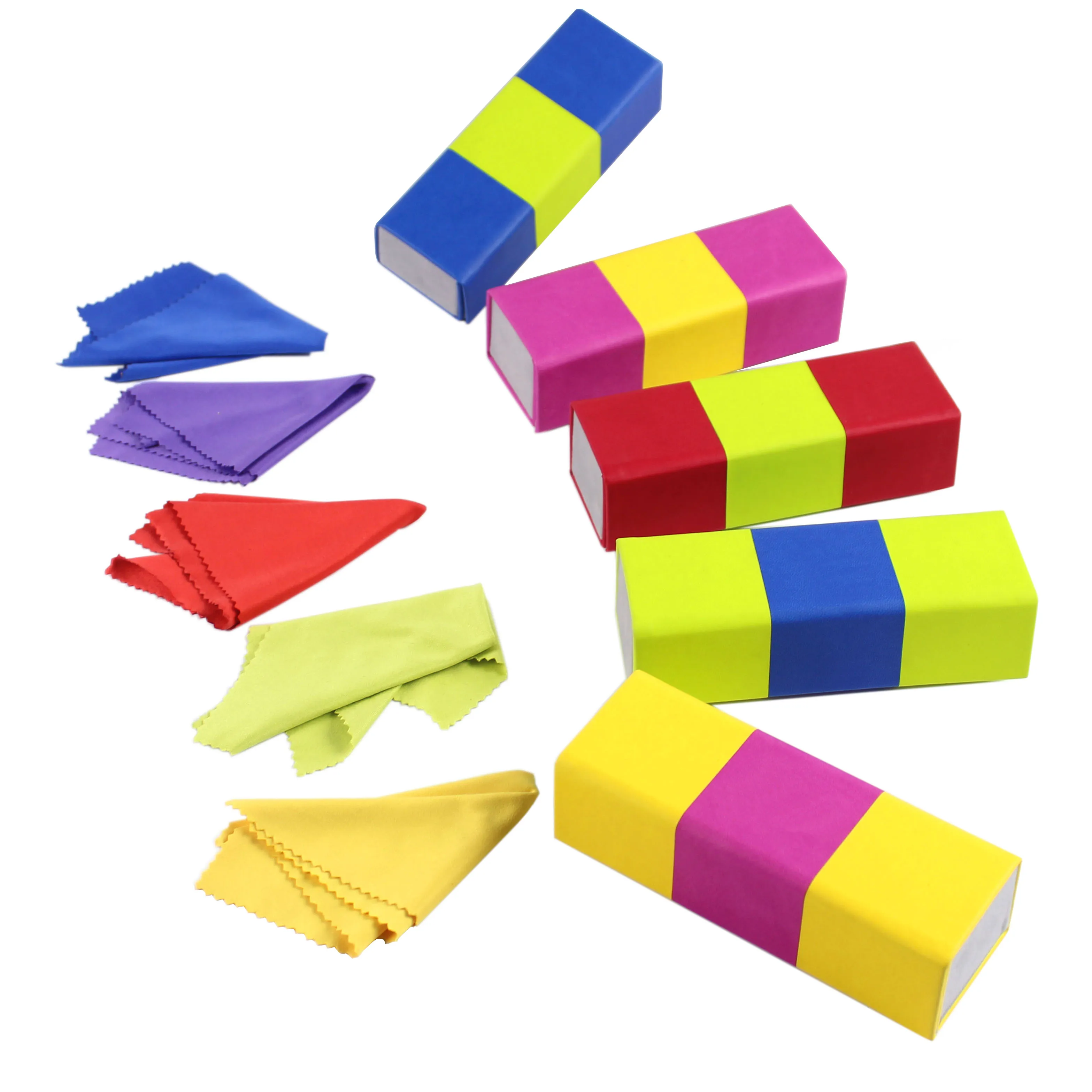 Rectangle PU Leather Kids Handmade Sunglasses Box Eyewear Packing Accessories Soft Lining Foldable Eyeglasses Case For Children