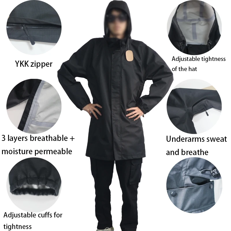 OEM Ultralight Rain Jacket 3 layers breathable moisture permeable Packable Outdoor Jacket For Mountain Running hiking