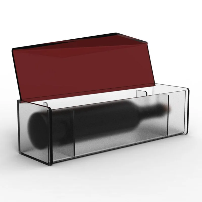 Factory Price Liquor Bar Colored Display Racks Clear Acrylic Case Wine Bottle Organizer Display Box