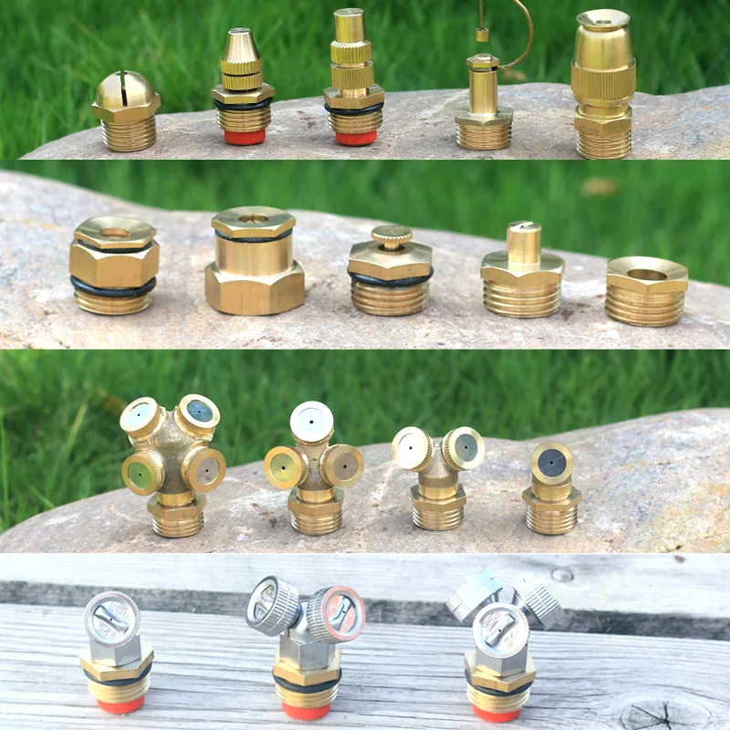 
water irrigation garden nozzle small fan shape brass sprinkler atomized sprinklers 