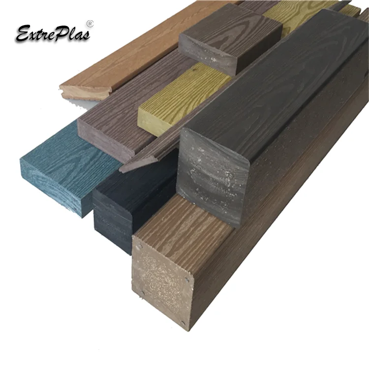 Extrusion Process Recycled Plastic Lumbers Alternative Wood Outdoor HDPE Plastic Boards Solid Beams
