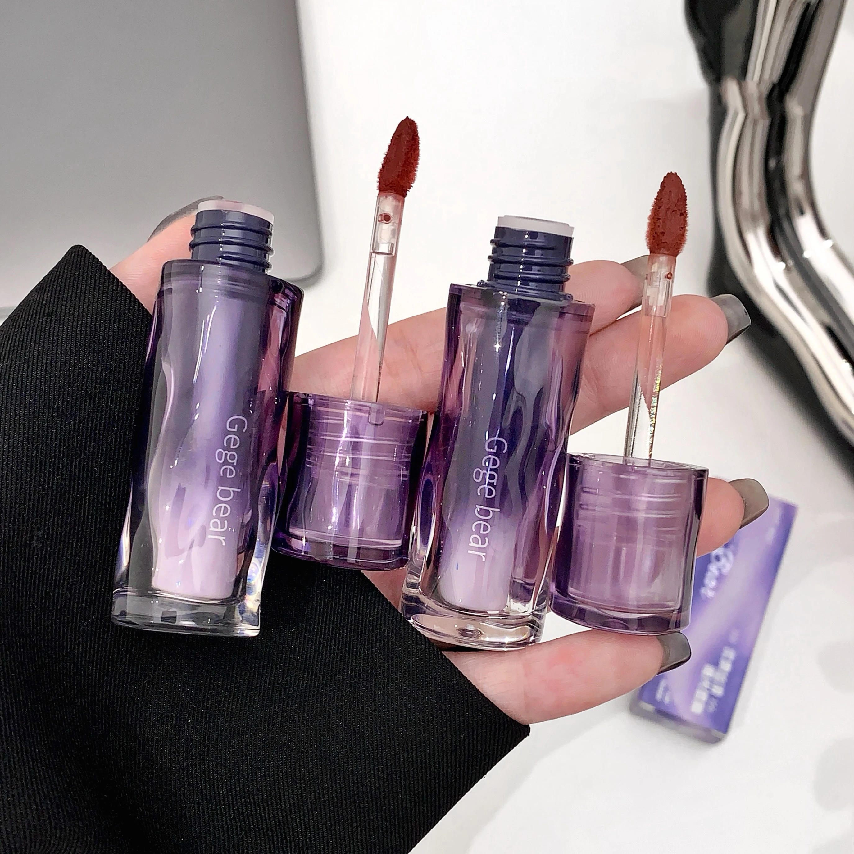 Matte Finish Liquid Lip Tint Long Lasting GEGE BEAR Creamy Non-Drying Richly Pigment Smooth Texture Cute Lip Glaze