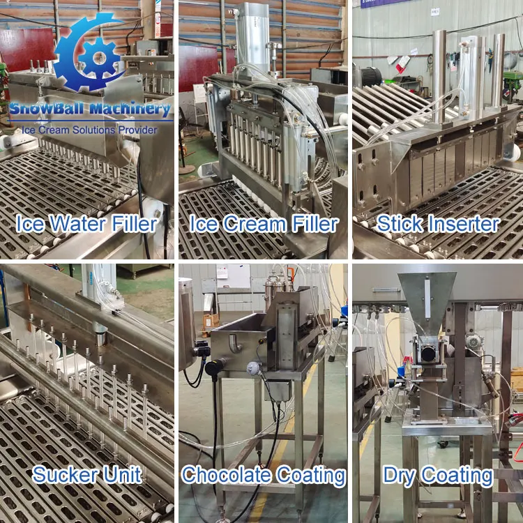 Industrial Ice Cream Production Line Lolly Popsicle Rotary Style Molded Stick Machine