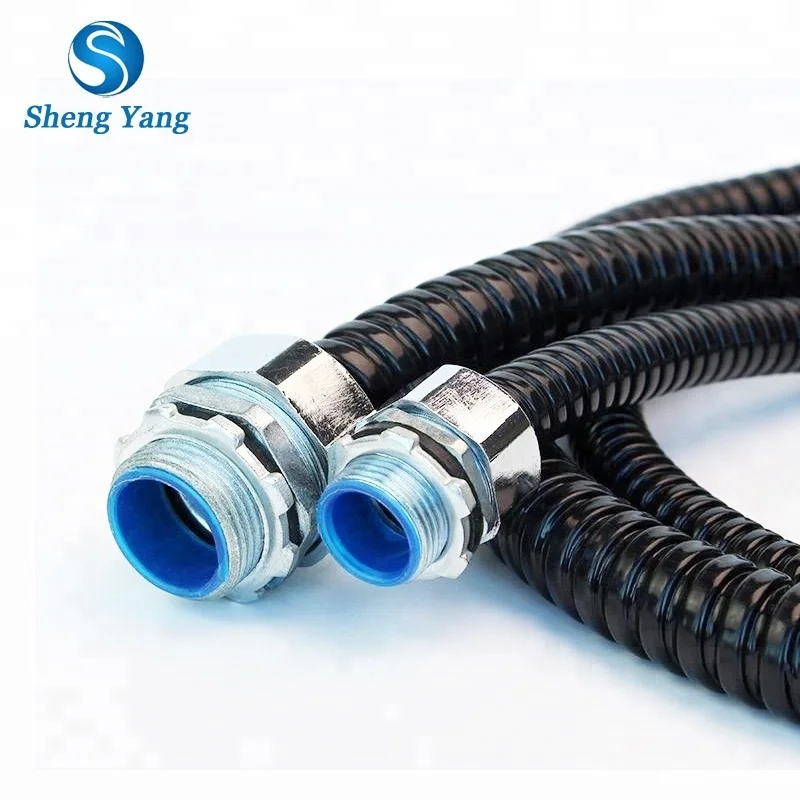 IP68 waterproof Electrical 15mm or 16mm liquid tight metal flexible conduit and couduit fittings