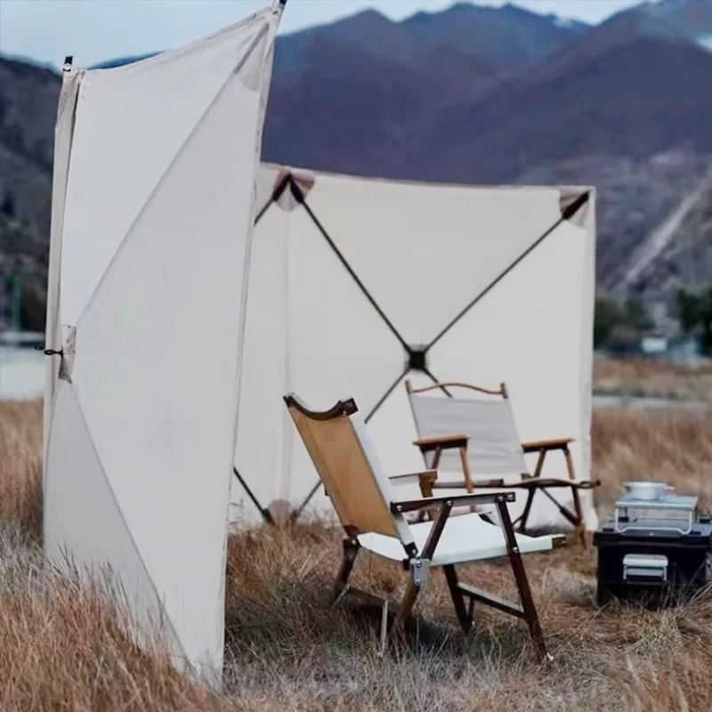 Outdoor Camping Windscreen Automatic Single Layer Windshield Picnic Shelter Cold Screen Sunshade Windproof Warm Beach Use