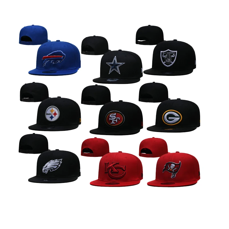 Ready to ship new 3D embroidery hats American football basketball baseball era nfl snapback caps for 32 teams