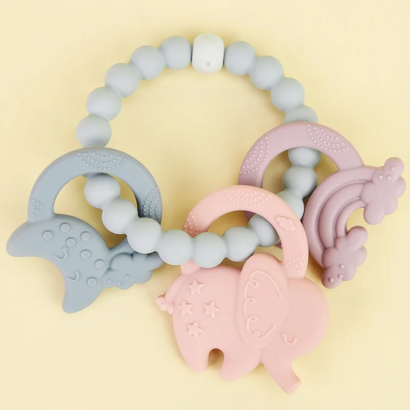 Wholesale Silicone Baby Teether Baby Sensory Toys Silicone Teether Baby Productos Para Bebes