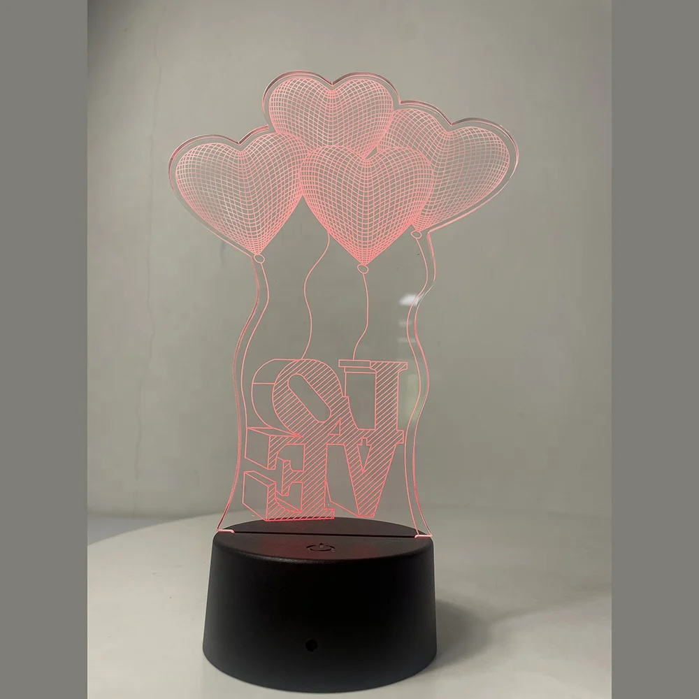 New Design 3D Led USB Lamp Cartoon Game Figure Super Acrylic Novelty Christmas Easter Lighting Gift RGB Touch Controller Toys