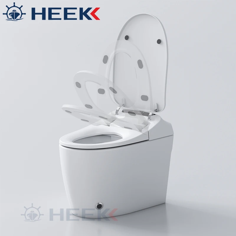 Новый дизайн интегрированный бачок одобренный евро P-trap умный автоматический Цельный унитаз без давления