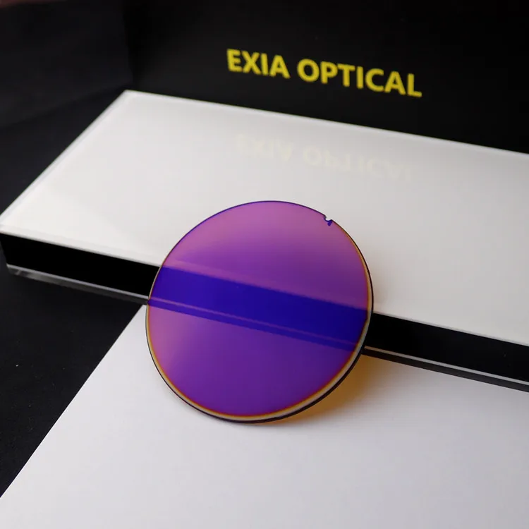 Линзы для солнцезащитных очков EXIA E27 коричневого цвета UV400 синий SHMC плоское основание кривая 0 качество A