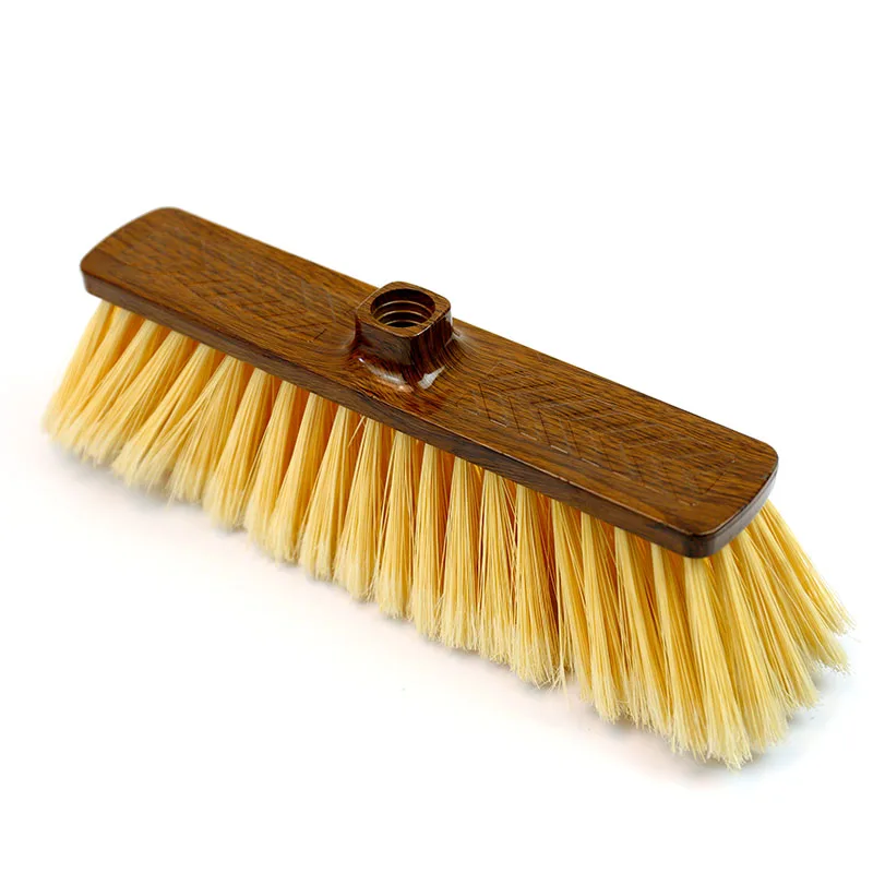 Factory Low Price Wood Household Plastic Broom Head Floor Sweeping Brush Brooms With Soft Bristle Broom Parts