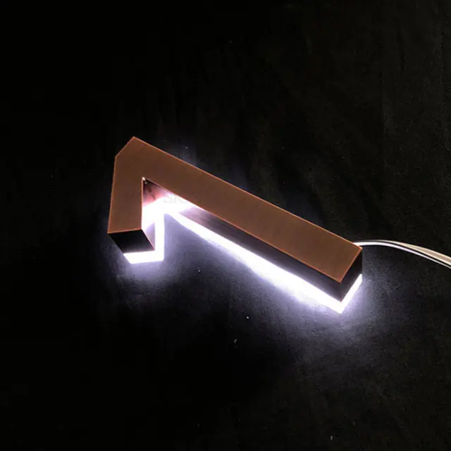 Custom Acrylic Sign backlights backlit house number lettering led illuminated letters Store Led Logo