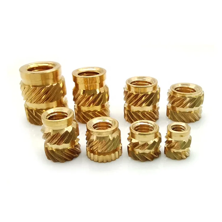 China Manufacturer M2 M3 M4 M5 M6 M8 Brass Threaded Insert Nut Knurled Inserts Nut
