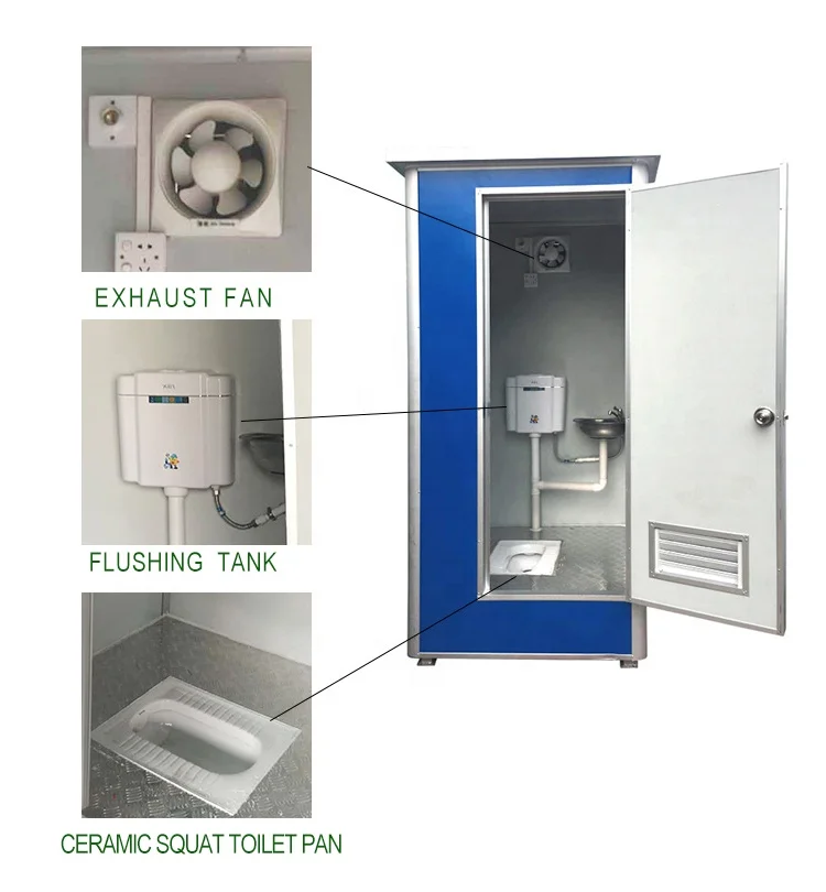 
Portable public toilets with shower booth and easy install with cheap price 