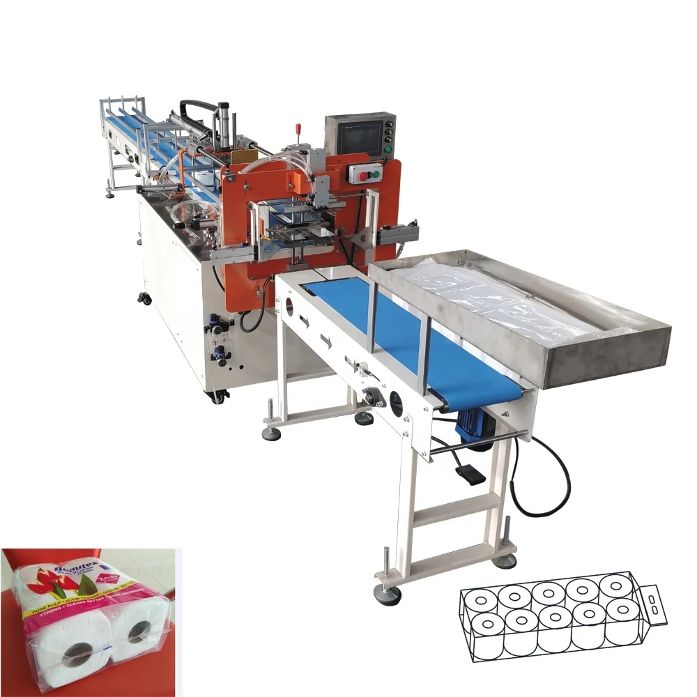 
Semi automatic toilet paper and kitchen towel paper packing machine 