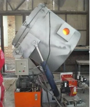 COOLDO  Hydraulic tilting  aluminum copper zinc tin melting furnace manufacturers