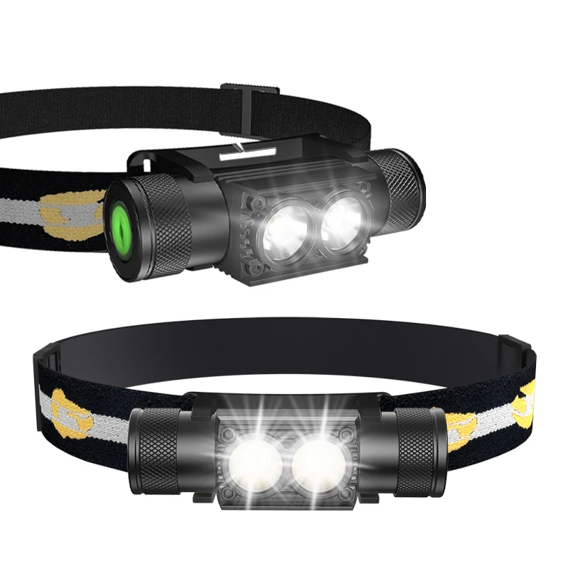 Outdoor USB Rechargeable LED Headlamp Multifunction Bicycle Headlamp Light for Working Ridding