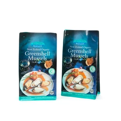 Fresh deep frozen food flat bottom seafood cold freezing packaging bag