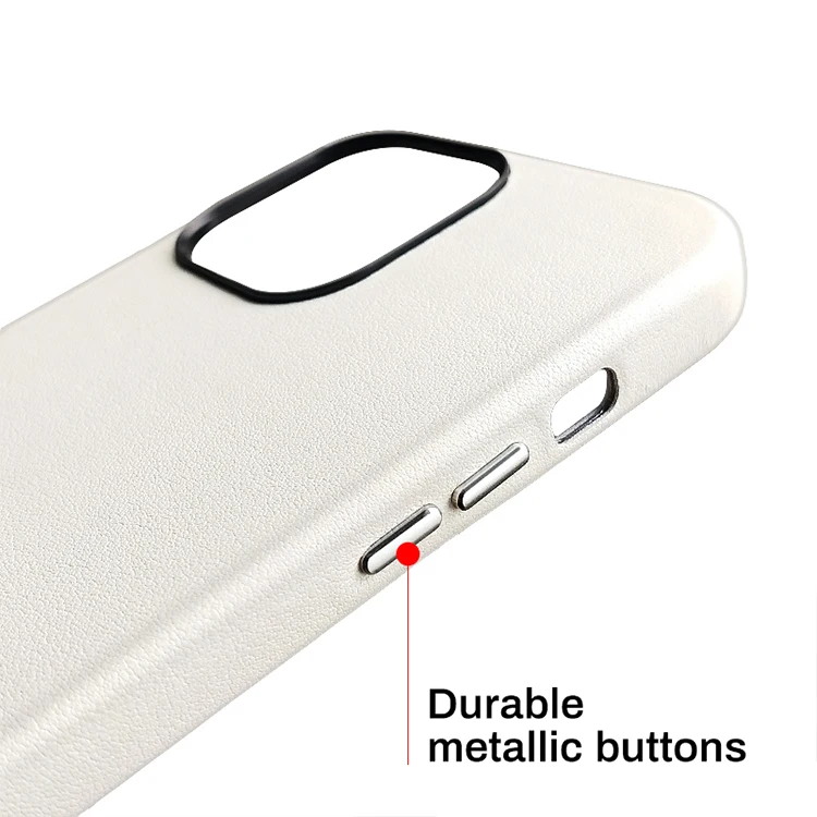 High Quality Full Wrapped Nappa Leather Mobile Phone Case for iPhone 13