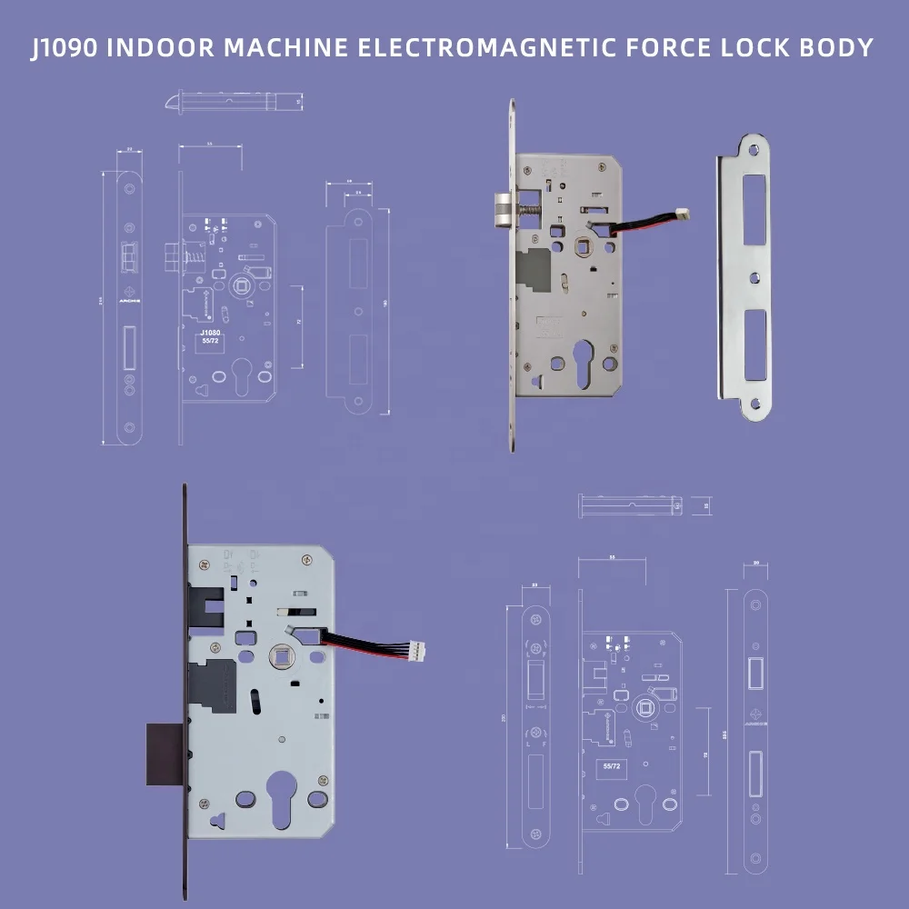 ARCHIE Fingerprint Password Key Cylindrical Serrure Intelligente Electronic Smart Door Lock