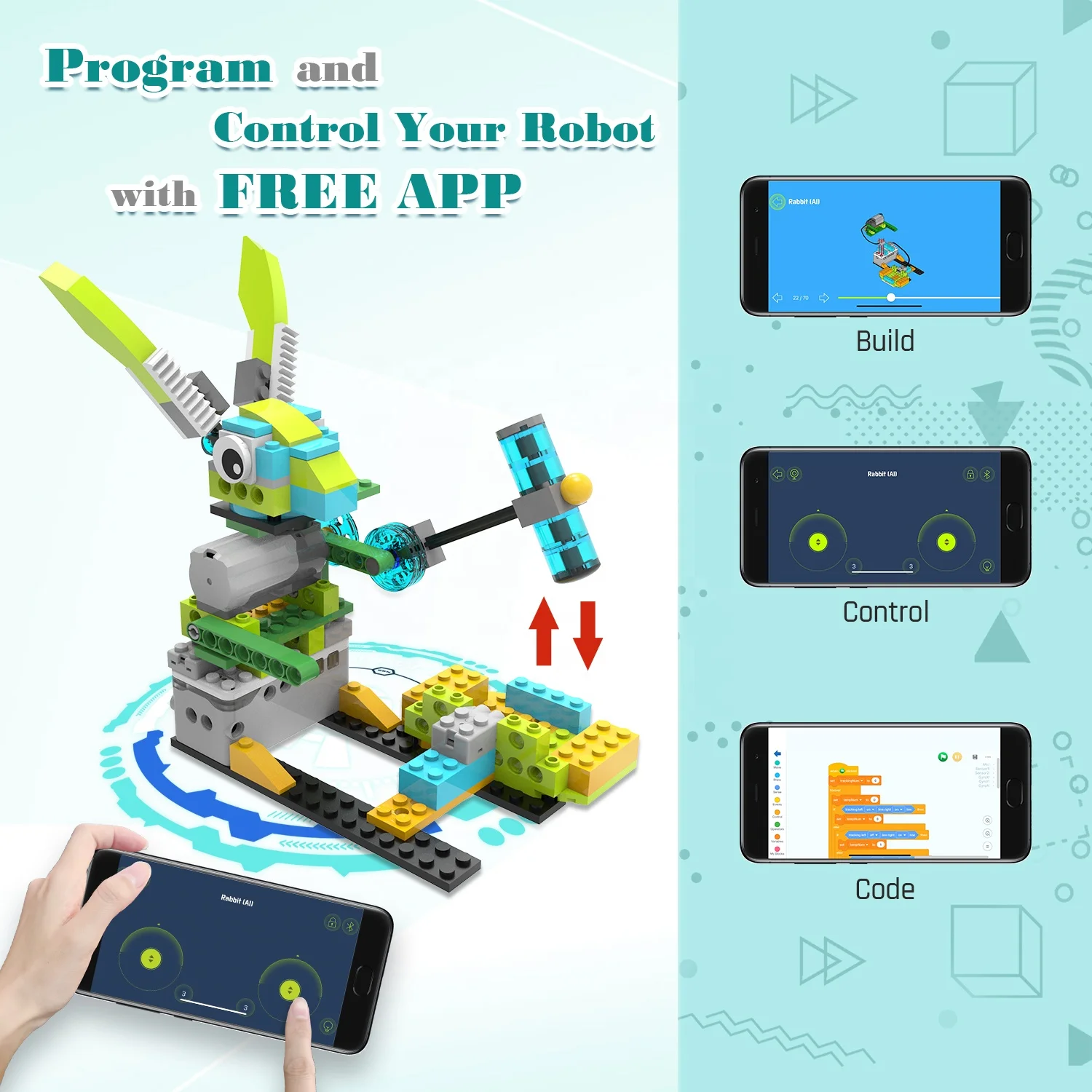 Makerzoid Robot Master 200 in 1 APP Program Robot DIY Assemble Educational Coding Toys Building Toys