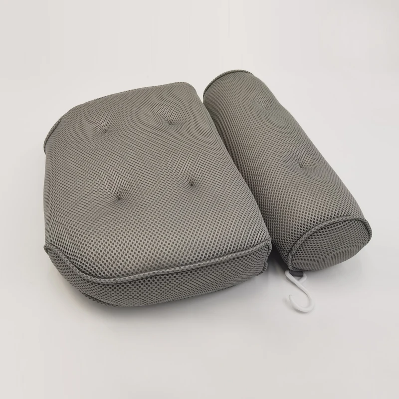 Ergonomic comfortable bathtub pillow 3D air mesh breathable Luxury home Spa Bath Pillow
