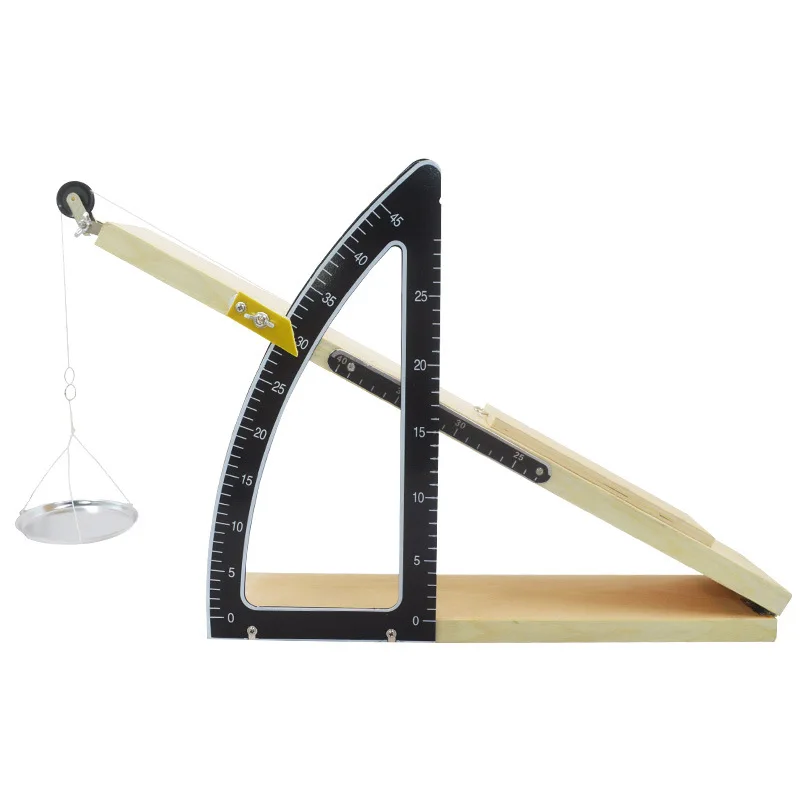 Inclined Friction Meter Wooden Block Mechanics Demonstrator With Angle Ruler Physical Science Teaching Instruments