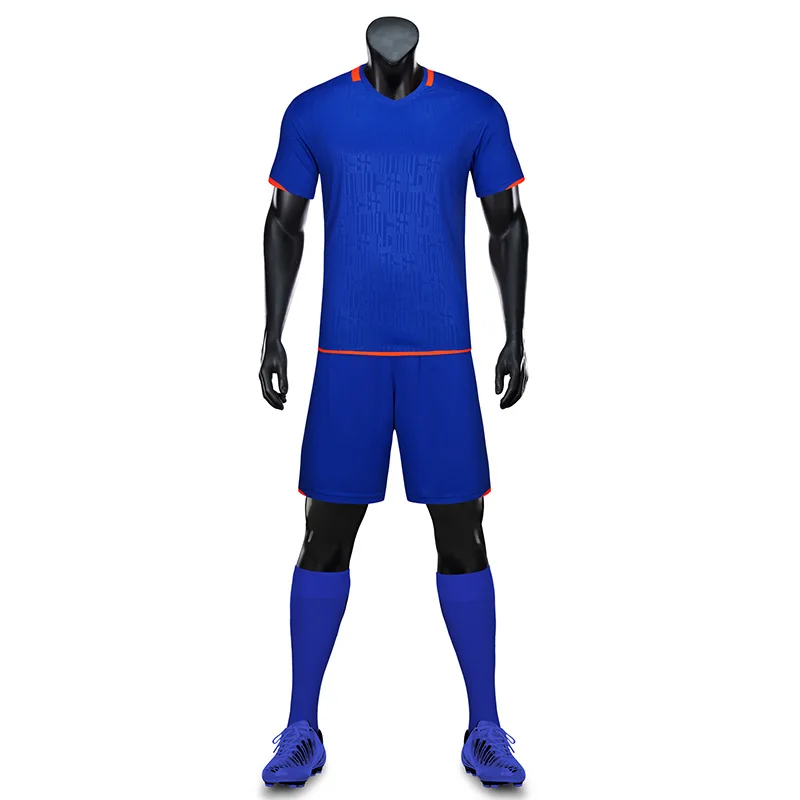 2023 wholesale Custom high quality quick dry orange color blank sublimation football practice jersey set