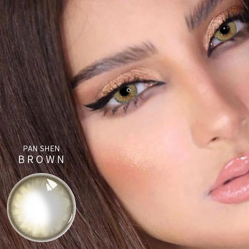 
taoqihou with Power Degree Color Contact Lenses Long cat/First sight/Baroque/Panshen Colored Contact Lenses for eyes 