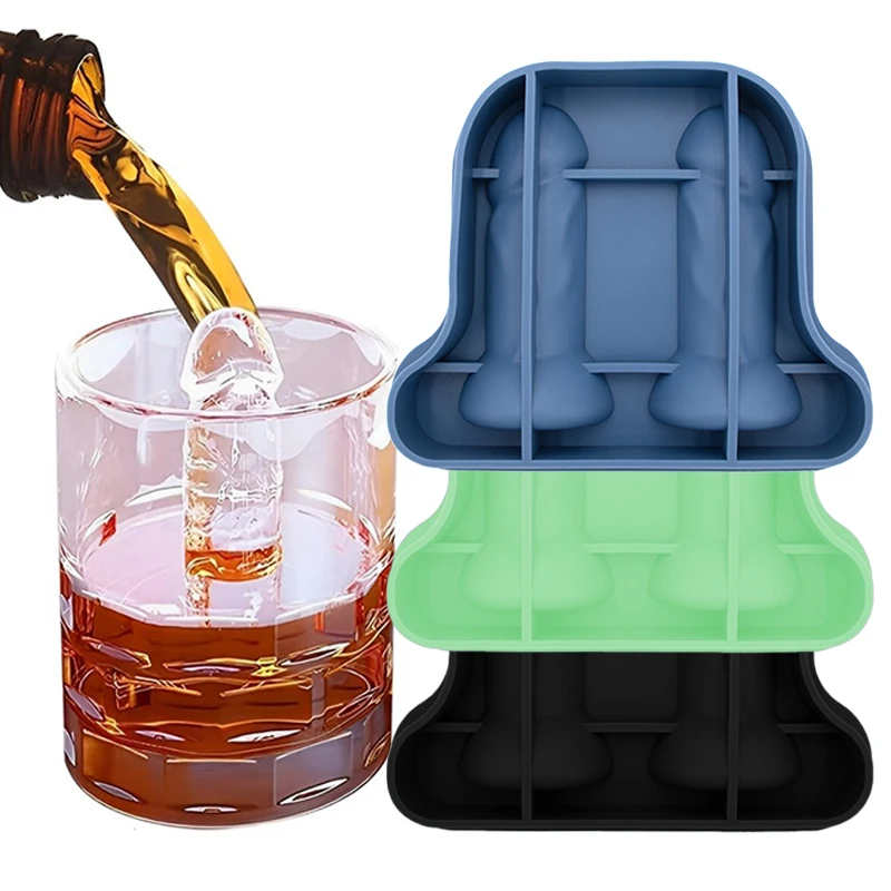Interesting 3D Silicone Prank Ice Cube Mold Tray for Ice Chilling Whiskey Cocktails Penis Funny Ice Cube Tray