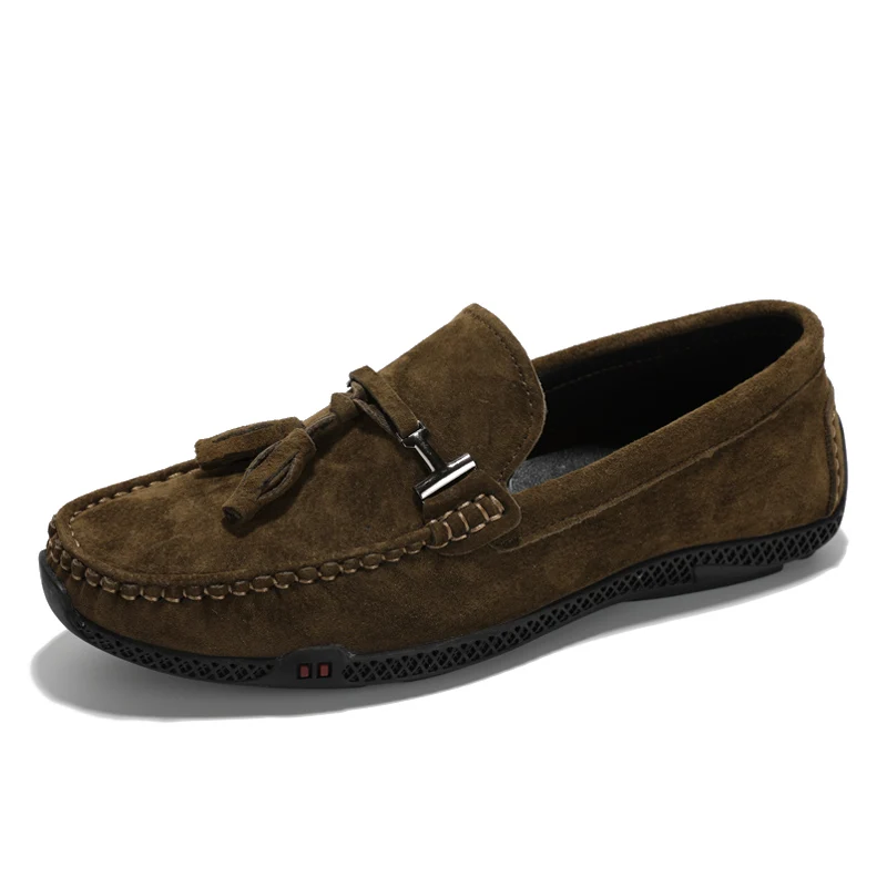 2020 Men Moccasin soft pig suede leather loafer driving shoes