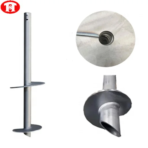 hot dipped steel galvanized foundation helical screw blade piers