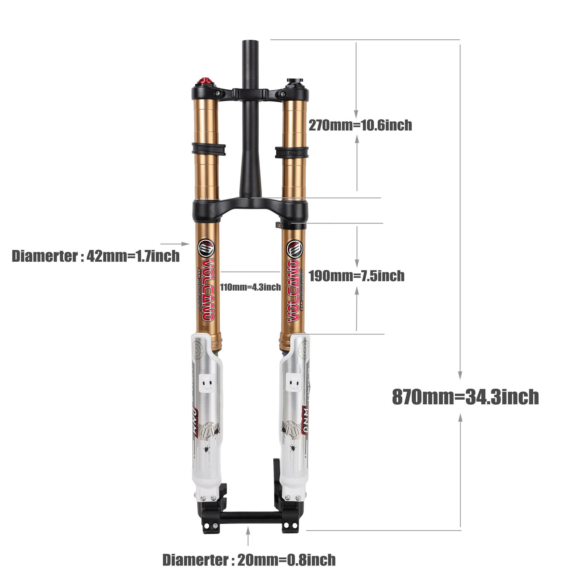 Electric Bicycle Front Fork DNM USD-8S Electric Mountain Bike Air Suspension Front Forks