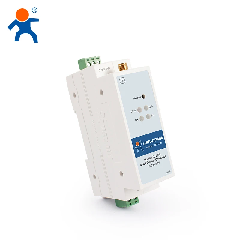 USR-DR404 Din Rail  RS485 serial to wifi and Ethernet converter with modbus RTU to TCP, MQTT